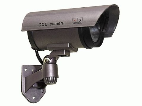 Atrapa kamery tubowej, diody IR LED, srebrna, IR1100S Atrapa kamery tubowej, diody IR LED, srebrna, IR1100S