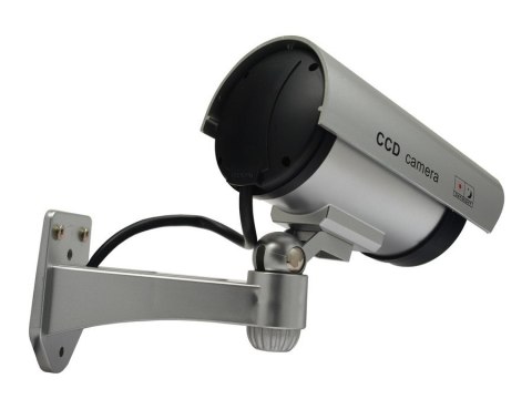 Atrapa kamery tubowej, diody IR LED, srebrna, IR1100S Atrapa kamery tubowej, diody IR LED, srebrna, IR1100S