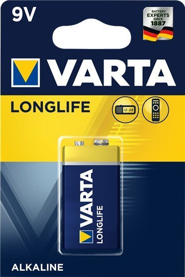 Bateria alkaliczna VARTA 9V LONGLIFE 1szt./bl. Bateria alkaliczna VARTA 9V LONGLIFE 1szt./bl.