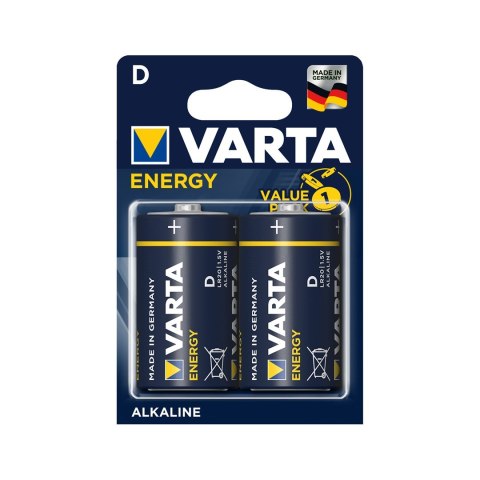 Bateria alkaliczna VARTA LR20 ENERGY 2szt./bl. Bateria alkaliczna VARTA LR20 ENERGY 2szt./bl.