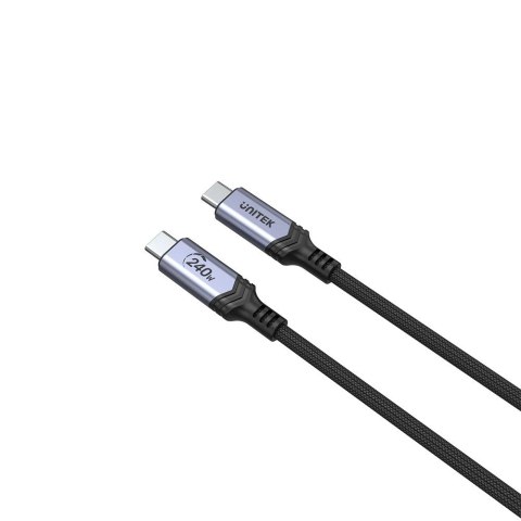 Kabel USB Unitek C14110GY-2M USB-C do ładowania PD 240W, 2metry Kabel USB Unitek C14110GY-2M USB-C do ładowania PD 240W, 2metry