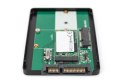 Adapter na dysk SATA HDD 2,5" M.2/mSATA3,6 Gbit/s, zapis do 520 MB/s aluminiowa
