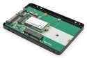 Adapter na dysk SATA HDD 2,5" M.2/mSATA3,6 Gbit/s, zapis do 520 MB/s aluminiowa