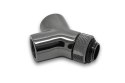 Bloki wodne EK EK-AF Adapter Y-Splitter G1/4 cala gwint męski na 2x G1/4 cala gwint wewnętrzny - obrotowy, czarny nikiel