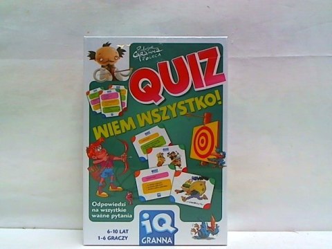 IQ Quiz Gra rodzinna Wiem wszystko! GRANNA 00151 IQ Quiz Gra rodzinna Wiem wszystko! GRANNA 00151