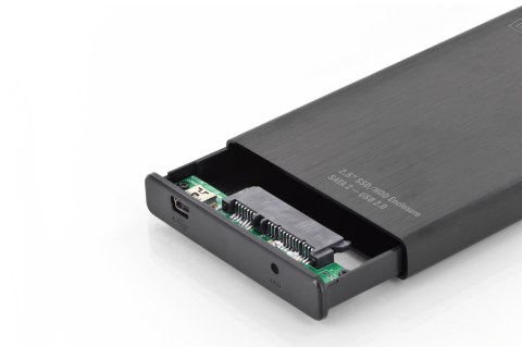 Obudowa USB 2.0 na dysk SSD/HDD 2.5" SATA II9.5/7.5mm, aluminiowa Obudowa USB 2.0 na dysk SSD/HDD 2.5" SATA II9.5/7.5mm, aluminiowa
