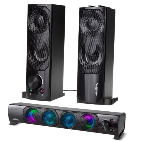 Głośniki komputerowe soundbar Audiocore 3Wx2, LED, USB 5v, wejście liniowe, AC955 Głośniki komputerowe soundbar Audiocore 3Wx2, LED, USB 5v, wejście liniowe, AC955