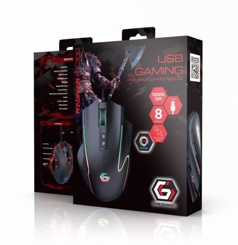 MOUSE USB OPTICAL GAMING RGB/MUSG-RAGNAR-RX300 GEMBIRD MOUSE USB OPTICAL GAMING RGB/MUSG-RAGNAR-RX300 GEMBIRD