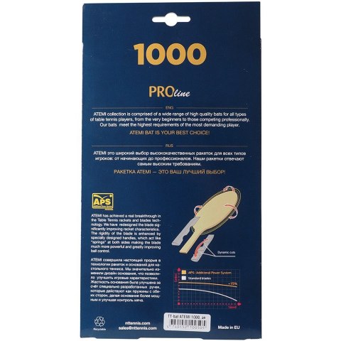 Rakietka do ping ponga New Atemi 1000 Pro concave Rakietka do ping ponga New Atemi 1000 Pro concave
