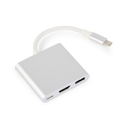 ADAPTER I / O USB-C TO HDMI/USB3 USB-C A-CM-HDMIF-02-SV GEMBIRD ADAPTER I / O USB-C TO HDMI/USB3 USB-C A-CM-HDMIF-02-SV GEMBIRD