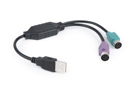 Adapter USB-PS/2 x2 Gembird 0,3 m (czarny) Adapter USB-PS/2 x2 Gembird 0,3 m (czarny)