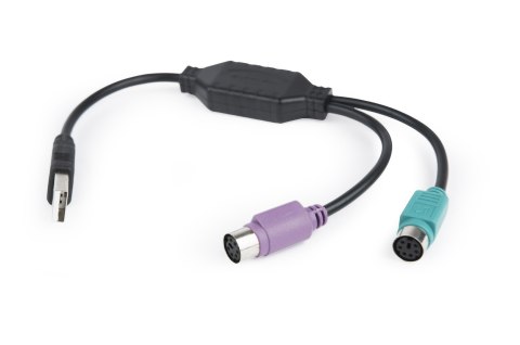Adapter USB-PS/2 x2 Gembird 0,3 m (czarny) Adapter USB-PS/2 x2 Gembird 0,3 m (czarny)