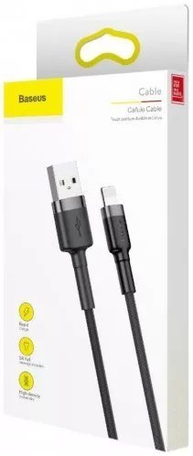 CABLE LIGHTNING TO USB 2M/GRAY/BLACK CALKLF-CG1 BASEUS CABLE LIGHTNING TO USB 2M/GRAY/BLACK CALKLF-CG1 BASEUS