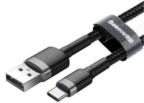 KABEL USB-A -> USB-C Baseus Cafule CATKLF-AG1 50cm 3A QC 3.0 CZARNO-SZARY W NYLONOWYM OPLOCIE KABEL USB-A -> USB-C Baseus Cafule CATKLF-AG1 50cm 3A QC 3.0 CZARNO-SZARY W NYLONOWYM OPLOCIE