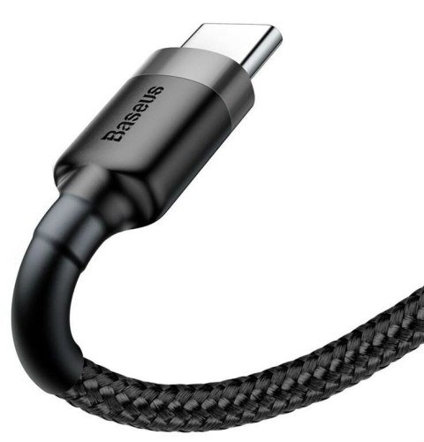 KABEL USB-A -> USB-C Baseus Cafule CATKLF-AG1 50cm 3A QC 3.0 CZARNO-SZARY W NYLONOWYM OPLOCIE KABEL USB-A -> USB-C Baseus Cafule CATKLF-AG1 50cm 3A QC 3.0 CZARNO-SZARY W NYLONOWYM OPLOCIE