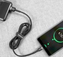 KABEL USB-A -> USB-C Baseus Cafule CATKLF-AG1 50cm 3A QC 3.0 CZARNO-SZARY W NYLONOWYM OPLOCIE