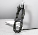 KABEL USB-A -> USB-C Baseus Cafule CATKLF-AG1 50cm 3A QC 3.0 CZARNO-SZARY W NYLONOWYM OPLOCIE