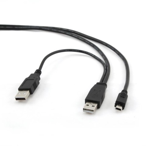 KABEL USB2 DUAL AM-MINI 0.9M BLACK CCP-USB22-AM5P-3 GEMBIRD KABEL USB2 DUAL AM-MINI 0.9M BLACK CCP-USB22-AM5P-3 GEMBIRD