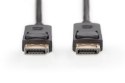 Kabel DP/DP M/M z zatrzaskami czarny 2m DisplayPort 1080p 60Hz FHD