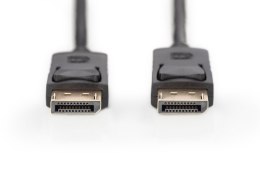 Kabel DP/DP M/M z zatrzaskami czarny 2m DisplayPort 1080p 60Hz FHD
