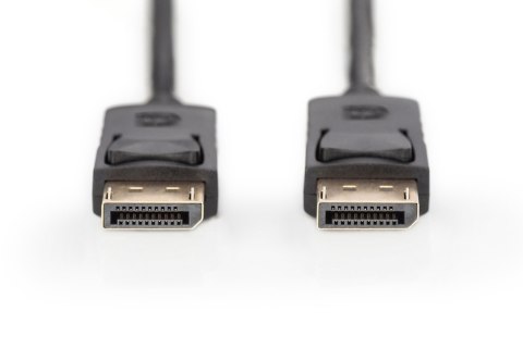 Kabel DP/DP M/M z zatrzaskami czarny 2m DisplayPort 1080p 60Hz FHD Kabel DP/DP M/M z zatrzaskami czarny 2m DisplayPort 1080p 60Hz FHD