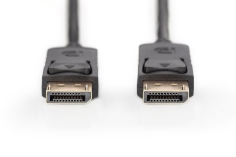 Kabel DP/DP M/M z zatrzaskami czarny 3m DisplayPort 4K 60Hz UHD Kabel DP/DP M/M z zatrzaskami czarny 3m DisplayPort 4K 60Hz UHD