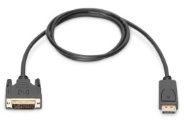 Kabel DP/DVI-D (24+1) M/M z zatrzaskiem czarny 3m Displayport 1080p 60Hz FHD