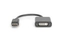 Kabel DP/DVI-I (24+5) M/Ż z zatrzaskiem cz. 0,15m Displayport 1080p 60Hz FHD