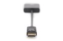Kabel DP/DVI-I (24+5) M/Ż z zatrzaskiem cz. 0,15m Displayport 1080p 60Hz FHD