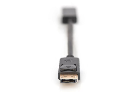 Kabel DP/HDMI A M/Ż z zatrzaskiem czarny 0,15m Displayport 1080p 60Hz FHD Kabel DP/HDMI A M/Ż z zatrzaskiem czarny 0,15m Displayport 1080p 60Hz FHD