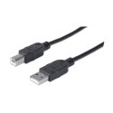 Kabel USB 2.0 AM-BM 1.8m do Drukarki Czarny Ekranowany
