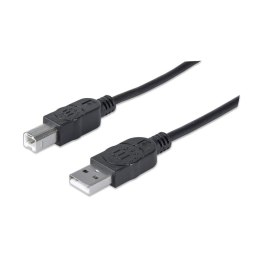 Kabel USB 2.0 AM-BM 1.8m do Drukarki Czarny Ekranowany