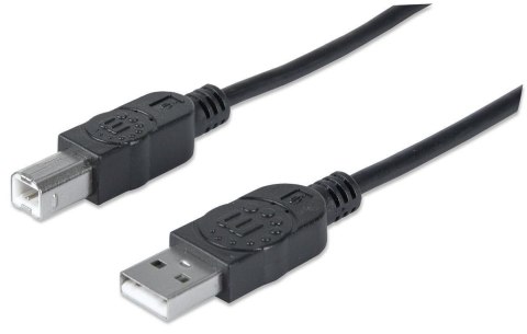 Kabel USB 2.0 AM-BM 3m do Drukarki Czarny Ekranowany Kabel USB 2.0 AM-BM 3m do Drukarki Czarny Ekranowany