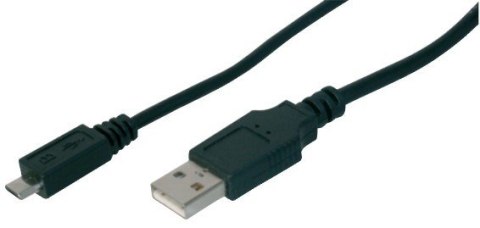 Kabel USB A/microUSB B M/M czarny 1,8m USB 2.0 HighSpeed Kabel USB A/microUSB B M/M czarny 1,8m USB 2.0 HighSpeed