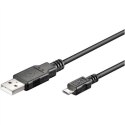 Kabel USB A/microUSB B M/M czarny 1,8m USB 2.0 HighSpeed