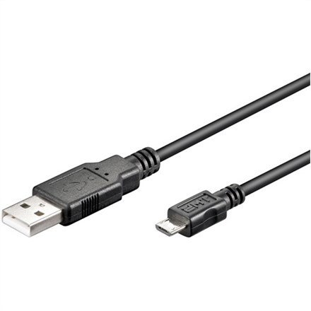 Kabel USB A/microUSB B M/M czarny 1,8m USB 2.0 HighSpeed Kabel USB A/microUSB B M/M czarny 1,8m USB 2.0 HighSpeed