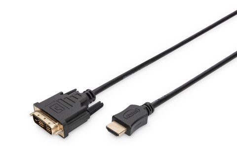 Kabel adapter HDMI 1.4 High Speed 1080p60Hz FHD HDMI A/DVI-D (18+1) M/M czarny 3m Kabel adapter HDMI 1.4 High Speed 1080p60Hz FHD HDMI A/DVI-D (18+1) M/M czarny 3m