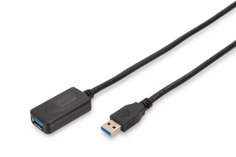 Kabel przedłużający USB 3.0 SuperSpeed 5mTyp USB A/USB A M/Ż aktywny, czarny 5m Kabel przedłużający USB 3.0 SuperSpeed 5mTyp USB A/USB A M/Ż aktywny, czarny 5m