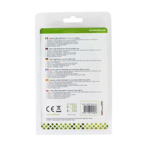 Karta Sieciowa Adapter USB 3.0 na Gigabit RJ45 Hub 3x USB Karta Sieciowa Adapter USB 3.0 na Gigabit RJ45 Hub 3x USB