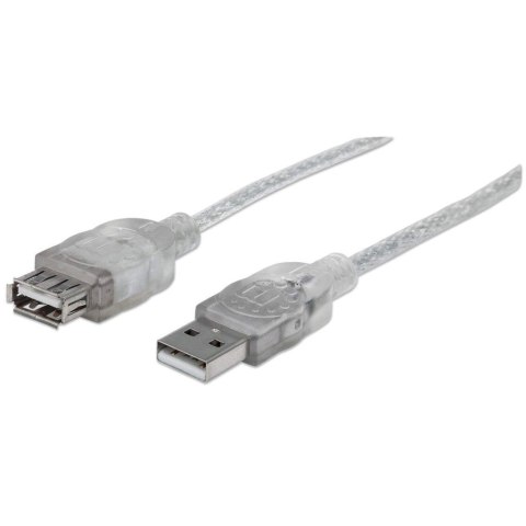 PRZEDŁUŻACZ USB 2.0 A-A M/F 3M SREBRNY PRZEDŁUŻACZ USB 2.0 A-A M/F 3M SREBRNY