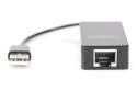 Przedłużacz USB 1.1po skrętce Cat.5e/6 UTP/SFP do 45m, czarny, 20cm