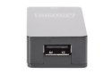 Przedłużacz USB 1.1po skrętce Cat.5e/6 UTP/SFP do 45m, czarny, 20cm