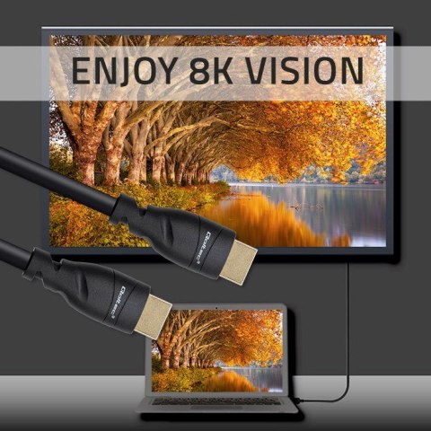 Qoltec Kabel HDMI v2.1 Ultra high speed 8K | 60Hz | 26AWG | GOLD | 5m Qoltec Kabel HDMI v2.1 Ultra high speed 8K | 60Hz | 26AWG | GOLD | 5m