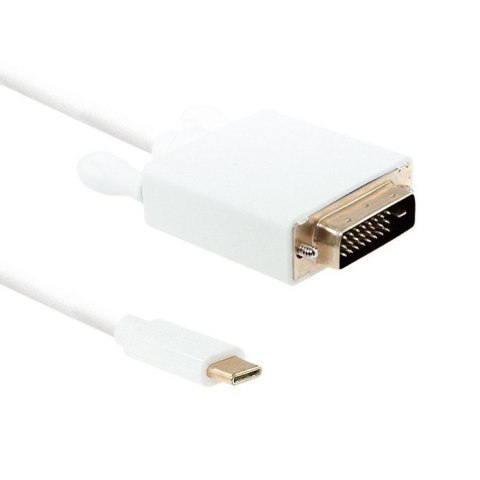 Qoltec Kabel USB 3.1 typ C męski/ DVI męski | 4K | Alternate mode | 1m