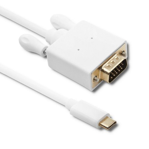Qoltec Kabel USB 3.1 typ C męski/ VGA męski | FULL HD | Alternate mode | 2m Qoltec Kabel USB 3.1 typ C męski/ VGA męski | FULL HD | Alternate mode | 2m
