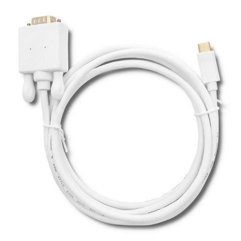 Qoltec Kabel USB 3.1 typ C męski/ VGA męski | FULL HD | Alternate mode | 2m Qoltec Kabel USB 3.1 typ C męski/ VGA męski | FULL HD | Alternate mode | 2m