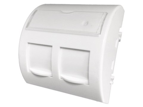 Adapter 45x45 2xRJ45 z klapkami przeciwkurzowymi (wypukły zaokrąglony) ALANTEC Adapter 45x45 2xRJ45 z klapkami przeciwkurzowymi (wypukły zaokrąglony) ALANTEC