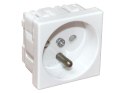Gniazdo elektryczne 45x45, białe - 2P+Z ALANTEC