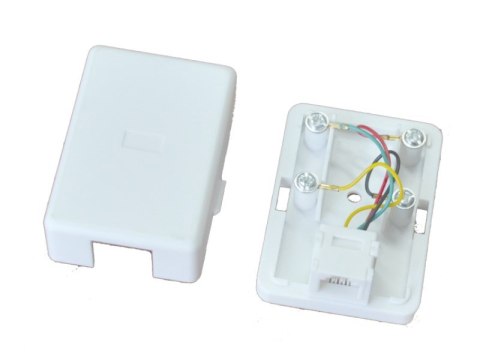 Gniazdo natynkowe telefoniczne, UTP 1xRJ11 (6p4c) ALANTEC Gniazdo natynkowe telefoniczne, UTP 1xRJ11 (6p4c) ALANTEC