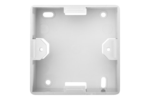 Gniazdo podtynkowe / natynkowe 2x RJ45, ekranowane, LSA, kat.6, pole opisowe, p/kurz, kolor biały Gniazdo podtynkowe / natynkowe 2x RJ45, ekranowane, LSA, kat.6, pole opisowe, p/kurz, kolor biały